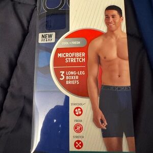 Jockey Men's Navy Microfiber Stretch Boxer Briefs